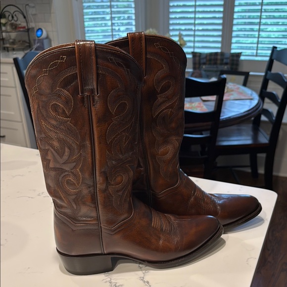 Dan Post Cottonwood Men’s Brown Leather Cowboy Boots - Picture 2 of 5
